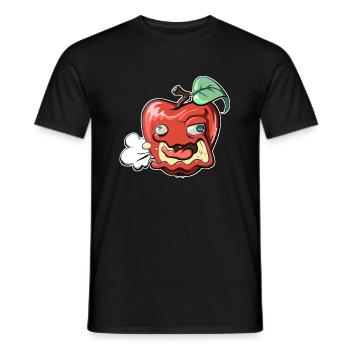 Apple - Men's T-Shirt - black - Front - AI Model Male 178 light (178cm)