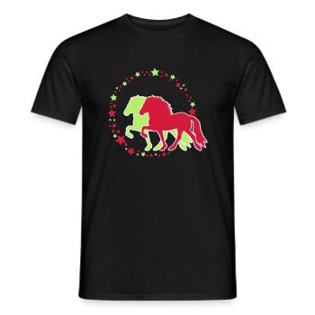 Tölter Sterne - Männer T-Shirt - Schwarz - Vorne - AI Model Male 178 light (178cm)