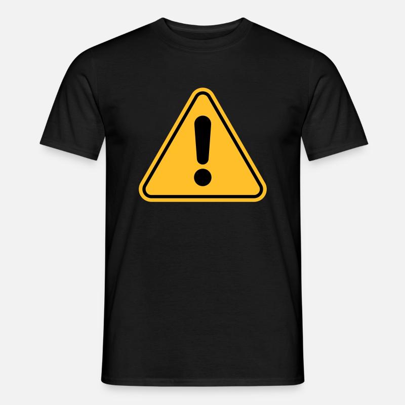 Warnzeichen / Ausrufezeichen - Männer T-Shirt - Schwarz