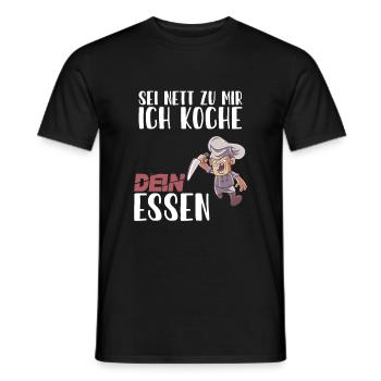 Koch - Sei nett zu mir ich koche dein Essen - Männer T-Shirt - Schwarz - Vorne - AI Model Male 178 light (178cm)