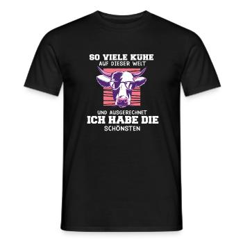 Kuh Kuhbesitzer - So viele Kühe auf dieser Welt - Männer T-Shirt - Schwarz - Vorne - AI Model Male 178 light (178cm)