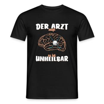 Der Arzt sagt es ist unheilbar - Eishockey - Männer T-Shirt - Schwarz - Vorne - AI Model Male 178 light (178cm)