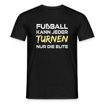 Turnen - nur die Elite - Männer T-Shirt - Schwarz - Vorne - AI Model Male 178 light (178cm)