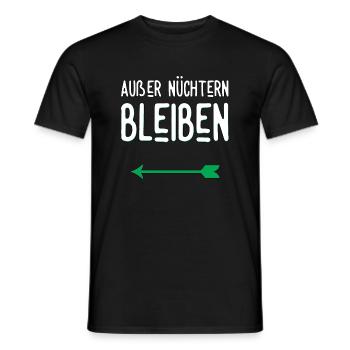 Außer nüchtern bleiben - Partner - Männer T-Shirt - Schwarz - Vorne - AI Model Male 178 light (178cm)