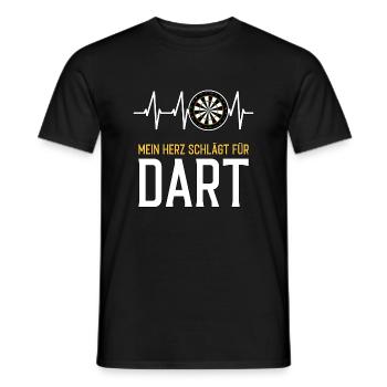 Dart Herzschlag - lustiger Spruch - Männer T-Shirt - Schwarz - Vorne - AI Model Male 178 light (178cm)