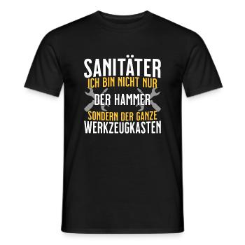 Sanitäter - Ich bin nicht nur der Hammer - - Männer T-Shirt - Schwarz - Vorne - AI Model Male 178 light (178cm)