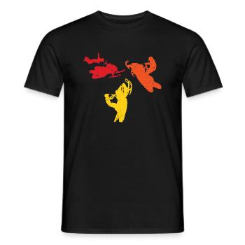 Retro Snowmobile Vintage Snow Mobile Winter - Men's T-Shirt - black - Front - AI Model Male 178 light (178cm)