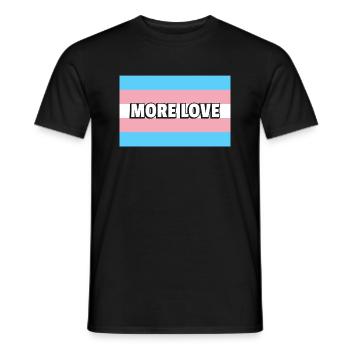 Trans Pride MEHR LIEBE - Männer T-Shirt - Schwarz - Vorne - AI Model Male 178 light (178cm)