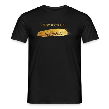 la peur est un bloqueur, Männer, Frauen, Geschenk - Männer T-Shirt - Schwarz - Vorne - AI Model Male 178 light (178cm)