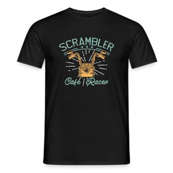 Chopper, Scrambler, Ape T-Shirt - Männer T-Shirt - Schwarz - Vorne - AI Model Male 178 light (178cm)