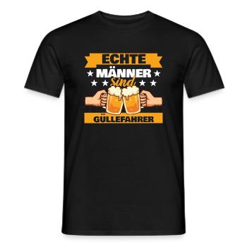 Echte Männer sind Güllefahrer - Männer T-Shirt - Schwarz - Vorne - AI Model Male 178 light (178cm)