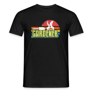 Retro Vintage Gardener Awesome T-Shirt Present - Männer T-Shirt - Schwarz - Vorne - AI Model Male 178 light (178cm)