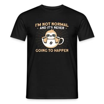 Ich bin nicht normal Faultier - Männer T-Shirt - Schwarz - Vorne - AI Model Male 178 light (178cm)