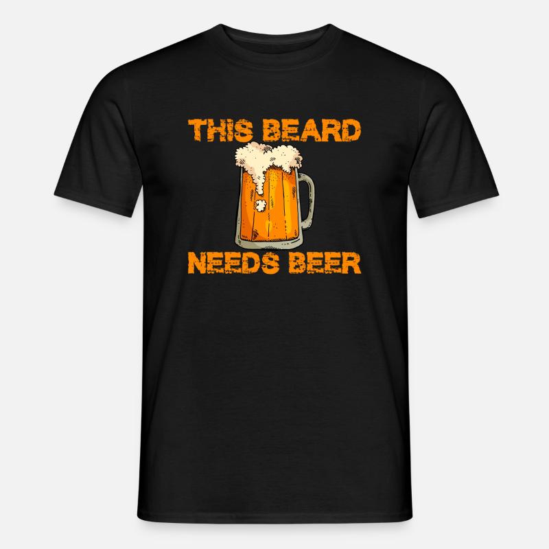 This Beard Needs Beer 3 - Männer T-Shirt - Schwarz