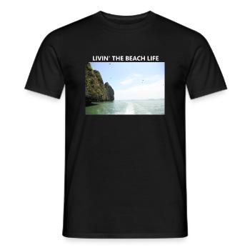 Beach life - Männer T-Shirt - Schwarz - Vorne - AI Model Male 178 light (178cm)