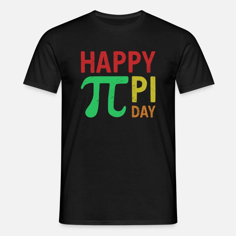 Math Happy Pi Day Pi - Männer T-Shirt - Schwarz