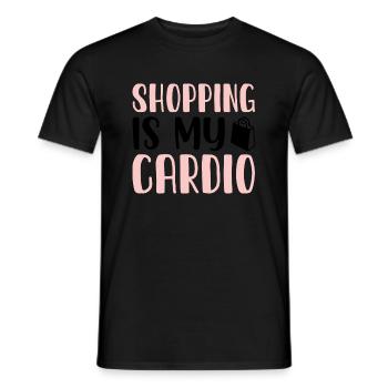 Shopping is my Cardio - Men's T-Shirt - black - Front - AI Model Male 178 light (178cm)
