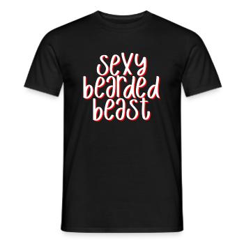 Sexy Bearded Beast 3 - Men's T-Shirt - black - Front - AI Model Male 178 light (178cm)