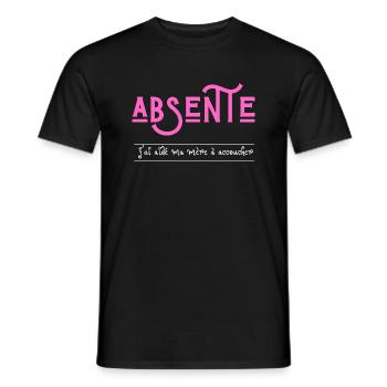 absente j'ai aidé ma mère à accoucher - T-shirt homme - noir - Devant - AI Model Male 178 light (178cm)