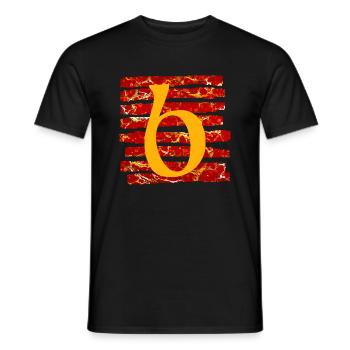 strips e 232 b - Men's T-Shirt - black - Front - AI Model Male 178 light (178cm)