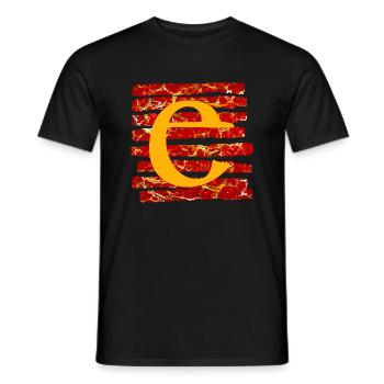 strips e 232 e - Men's T-Shirt - black - Front - AI Model Male 178 light (178cm)