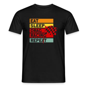 Cadeau de course de voitures de course de dragsters - T-shirt homme - noir - Devant - AI Model Male 178 light (178cm)