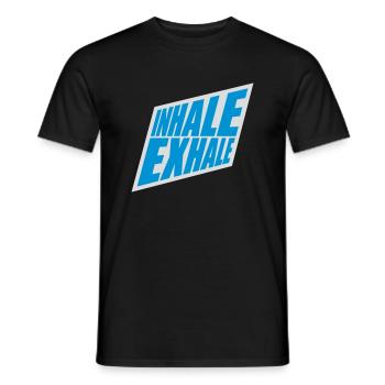 inhale exhale yoga Zitat - Männer T-Shirt - Schwarz - Vorne - AI Model Male 178 light (178cm)