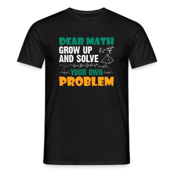L’amour des mathématiques grandit et résout votre propre problème - T-shirt homme - noir - Devant - AI Model Male 178 light (178cm)