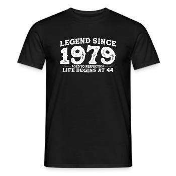 Legend Since 1979 44 Year of Perfection - 44th - Men's T-Shirt - black - Front - AI Model Male 178 light (178cm)