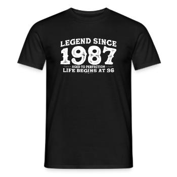 Legend Since 1987 36 Year of Perfection - 36th - Men's T-Shirt - black - Front - AI Model Male 178 light (178cm)