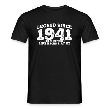 Légende depuis 1941 82 Année de Perfection - 82ème - T-shirt homme - noir - Devant - AI Model Male 178 light (178cm)
