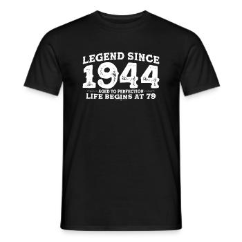 Légende depuis 1944 79 Année de Perfection - 79ème - T-shirt homme - noir - Devant - AI Model Male 178 light (178cm)