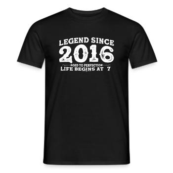 Legende seit 2016 7 Jahr der Perfektion - 7. Platz - Männer T-Shirt - Schwarz - Vorne - AI Model Male 178 light (178cm)