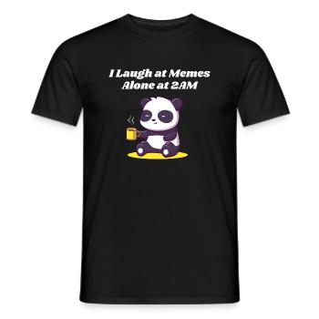 Ich lache allein um 2 Uhr morgen - Männer T-Shirt - Schwarz - Vorne - AI Model Male 178 light (178cm)
