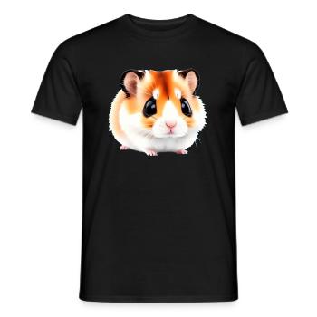 Mignon Cartoon Hamster Love Pet 9 - T-shirt homme - noir - Devant - AI Model Male 178 light (178cm)