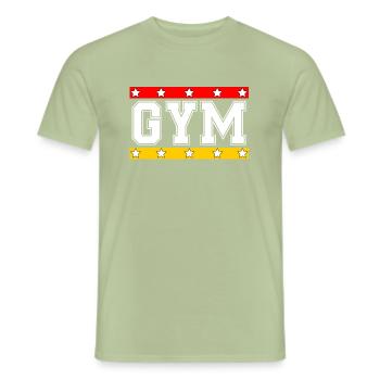 gym en - Men's T-Shirt - sage - Front - AI Model Male 178 light (178cm)