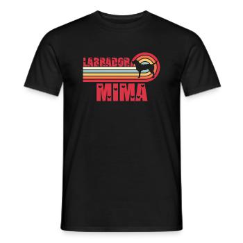 Vintage Retro Sunset Labrador Retriever Mima - Männer T-Shirt - Schwarz - Vorne - AI Model Male 178 light (178cm)