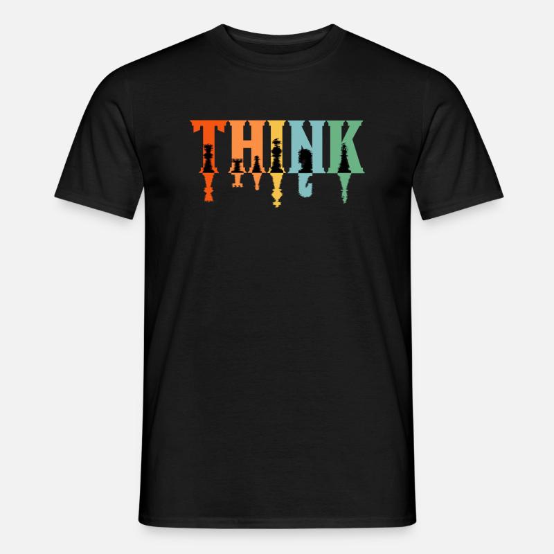 Think Chess Player - Männer T-Shirt - Schwarz