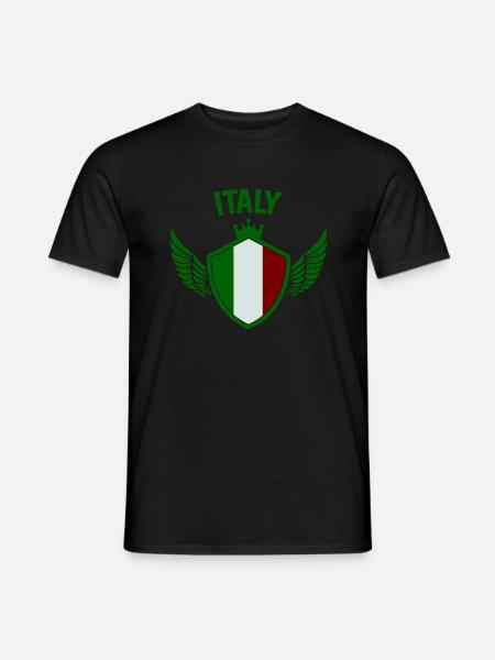italy wappen - Männer T-Shirt - Schwarz