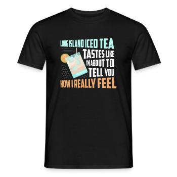 Long Island Iced Tea Tastes Rum Drinking - Men's T-Shirt - black - Front - AI Model Male 178 light (178cm)