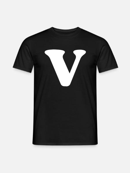 Letter v - Men's T-Shirt - black