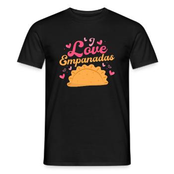I Love Empanadas Food Dessert Latin Pastry - Men's T-Shirt - black - Front - AI Model Male 178 light (178cm)