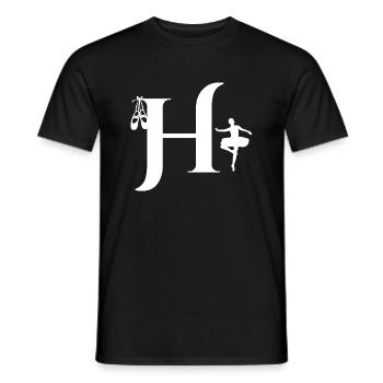 Buchstabe h Ballerina - Männer T-Shirt - Schwarz - Vorne - AI Model Male 178 light (178cm)