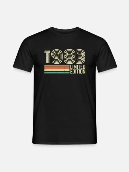 1983 Jahrgang Vintage Retro Geburtstag Geschenk - Männer T-Shirt - Schwarz