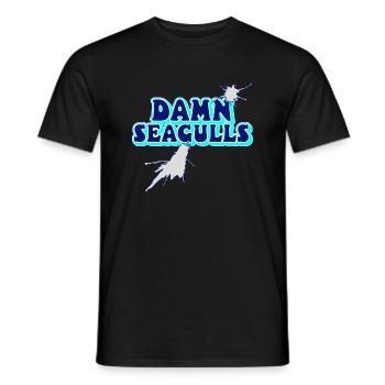 Damn Seagulls Funny Sailor Captain Saying - Men's T-Shirt - black - Front - AI Model Male 178 light (178cm)