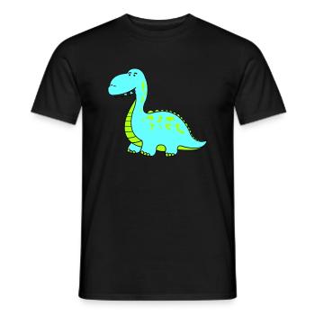 dino - Men's T-Shirt - black - Front - AI Model Male 178 light (178cm)