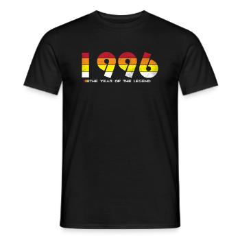 Millésime 1996 - L’Année de la Légende - Rétro 28 - T-shirt homme - noir - Devant - AI Model Male 178 light (178cm)