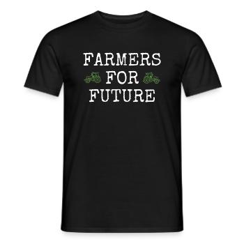 Agriculteur Agriculteur Les agriculteurs protestent contre Farmers for Future - T-shirt homme - noir - Devant - AI Model Male 178 light (178cm)