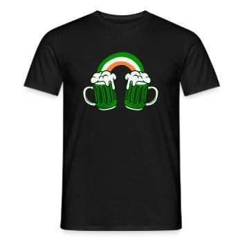 Irish Beer Ireland Flag St. Patrick's Day - Men's T-Shirt - black - Front - AI Model Male 178 light (178cm)
