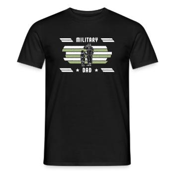 Papa Papa Fête des pères Soldat militaire - T-shirt homme - noir - Devant - AI Model Male 178 light (178cm)